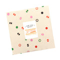 Fabric with colorful patterns and a Ruby Star Society label on a white background