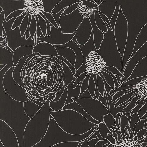 1 Yard 11" Remnant of Botany in Ink | 108" Wideback