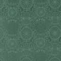 1 Yard 19" Remnant of Flower Lines in Spruce | Imaginary Flowers