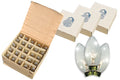 100 Pack C9 Dimmable Incandescent Transparent Clear Twinkle Bulbs E17 Base