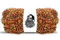 100' Red and Gold Metallic Tinsel Garland