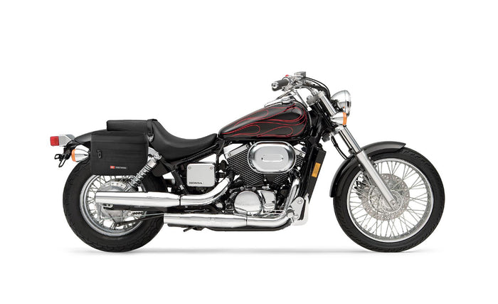 8L - Patriot Small Honda Shadow 750 Spirit DC Throw Over Saddlebags Bag on Bike @expand