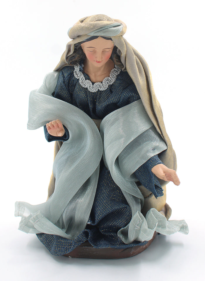 11 Piece 12" Blue Fabric Nativity