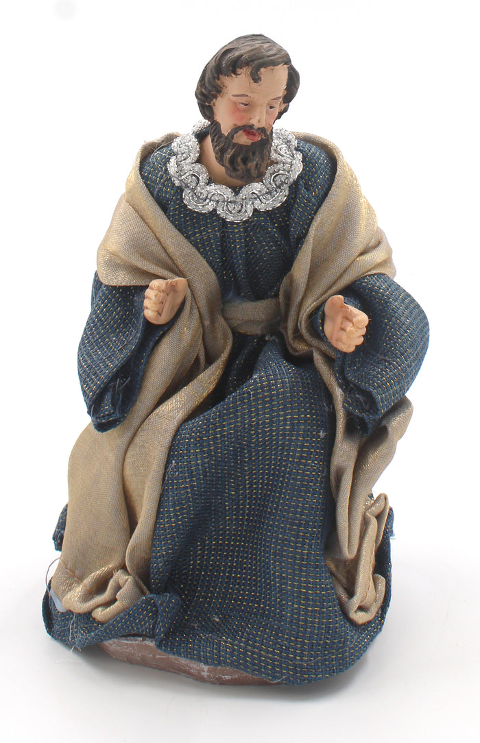 11 Piece 8" Blue Fabric Nativity