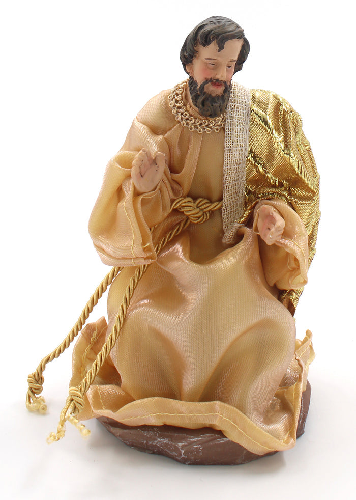 11 Piece 8" Gold Fabric Nativity