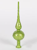 12" Lime Green Finial Topper with Lime Green Glitter
