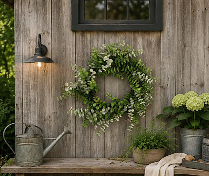 12" Natural Leafy Wreath