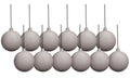 12 Pack 100mm 4" White Matte Ball Ornament with Wire
