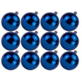 12 Pack 60mm 2.5" Shiny Blue Ball Ornament with Wire and UV Coating