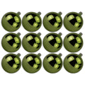 12 Pack 60mm 2.5" Shiny Lime Green Ball Ornament with Wire and UV Coating
