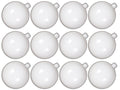 12 Pack 60mm 2.5" Shiny White Ball Ornament with Wire and UV Coating