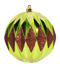 12 Pack Lime Green, Copper and Gold Assorted Ball Ornament