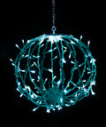 12" Sphere with 120 Teal LED Lights