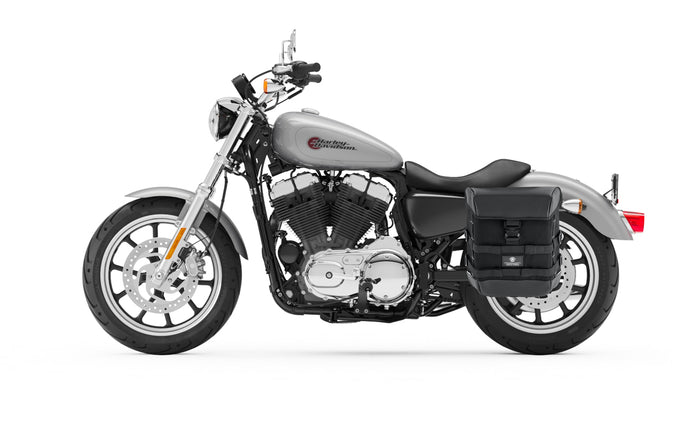 15L - Incognito Quick Mount Medium Solo Motorcycle Saddlebag (Left Only) for Harley Sportster Super Low XL883L Bag on Bike @expand