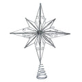 16" Silver Star Tree Topper