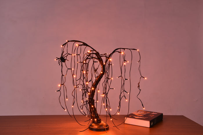 2' Orange LED Battery Operated Willow Tree