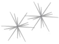 2 Pack of 23" Silver Glittered Starburst Ornament