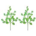 2 Pack of 24" Lime Green Leaf Picks with Glitter Enhancements