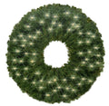 2' Pre-Lit Battery Operated Warm White LED Sequoia Wreath