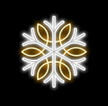 2' Pure White and Warm White LED Snowflake