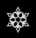 2' Pure White LED Snowflake