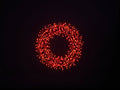 2' Red Micro LED Wreath with Red Frame