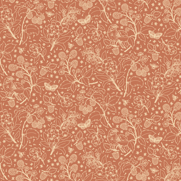 2 Yard 11" Remnant of Wild Berries Tonal Rose | Bountiful