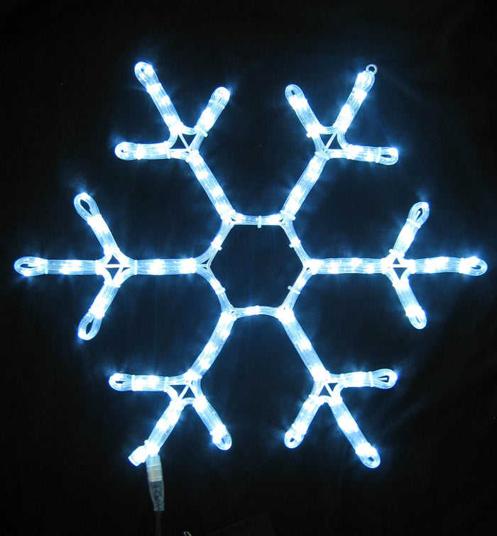 24" Pure White LED Snowflake
