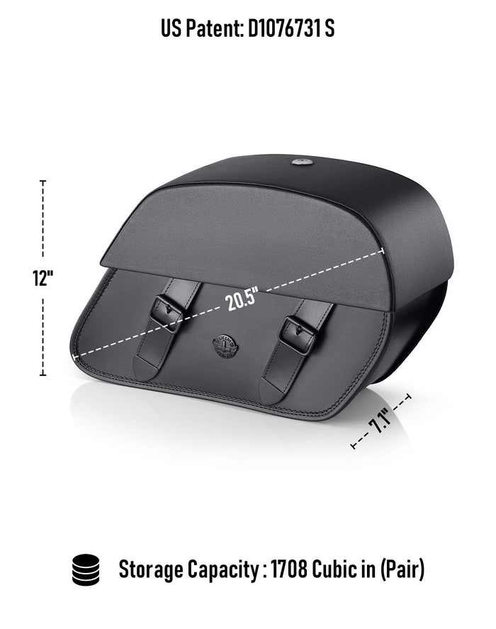 28L - Baelor Medium Hard Mount Honda VTX 1800 S Motorcycle Saddlebags Storage Capacity