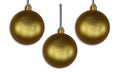 3 Pack 150mm 6" Gold Matte Ball Ornament with Wire and UV Coating