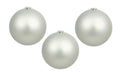 3 Pack 150mm 6" Silver Matte Ball Ornament with Wire and UV Coating