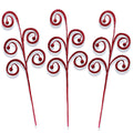 3 Pack Burgundy Glitter Picks