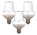 3 Pack E12 Base, 1W, Pure White, SMD LED, Clear Lens, 150 Flash / Minute