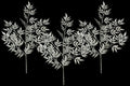 3 Pack of 34" Silver Leaf Picks with Glitter Enhancements
