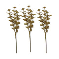 3 Pack of Gold Glitter Leaf Spray Picks