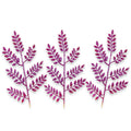 3 Pack of Lavender Multiple Leaf Glitter Picks