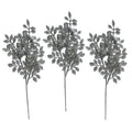 3 Pack of White Leaf Clustered Glitter Picks
