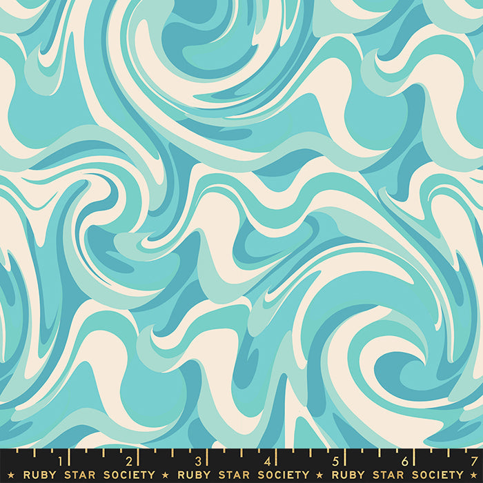 3 Yard 12" Remnant of Chimera in Turquoise | Rise and Shine