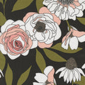 30" Remnant of Cabbage Rose in Ink | Botany