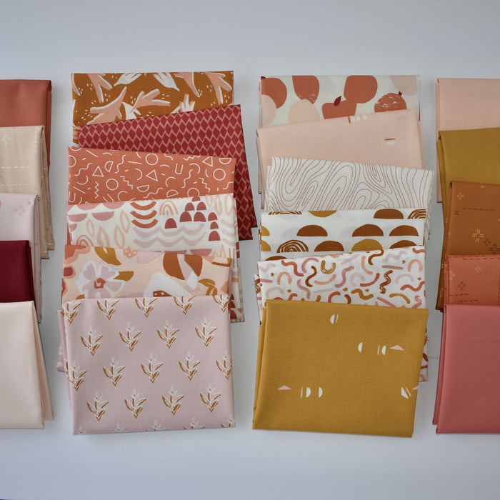3.75 Yard Remnant of Stenciled Blush | Terra Kotta
