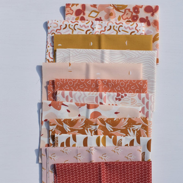 3.75 Yard Remnant of Stenciled Blush | Terra Kotta