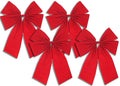 4 Pack 15.7" Red Velvet Bows