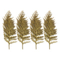4 Pack of 22" Gold Fern Picks with Glitter Enhancements