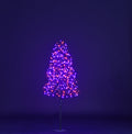 4' Purple and Orange Starburst LED Tree