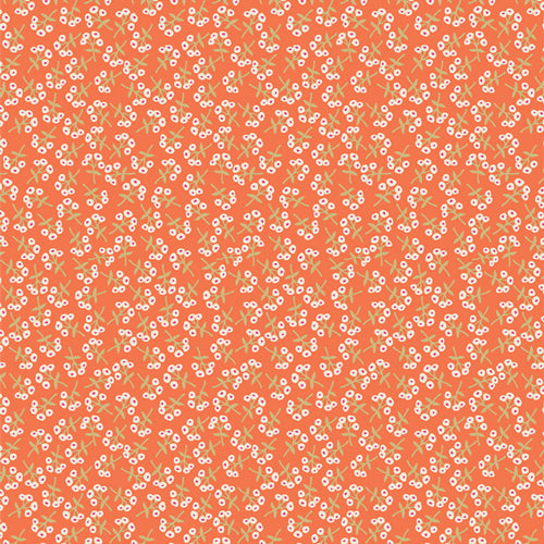 4 Yard Remnant of Sweet Floret in Peach | Open Heart