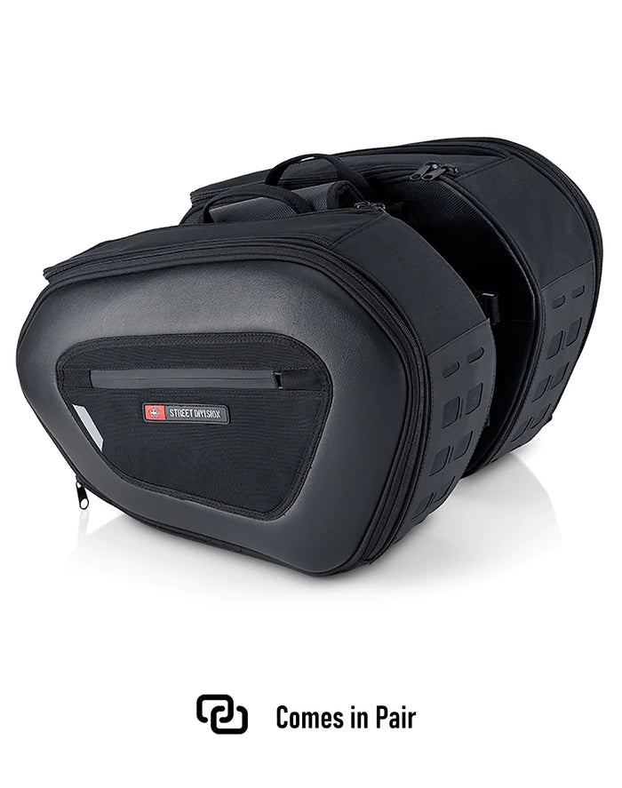 Viking Momentum Extra Large Expandable Street Sportsbike Saddlebags Weather Resistant Bags Comes in Pair