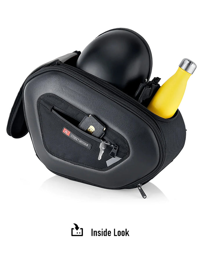 40L - Momentum Extra Large Expandable Street/Sportsbike Saddlebags Inside Look