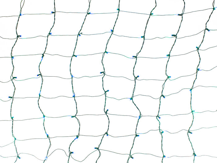 4'x6' 5mm Blue LED Net Lights on Green Wire