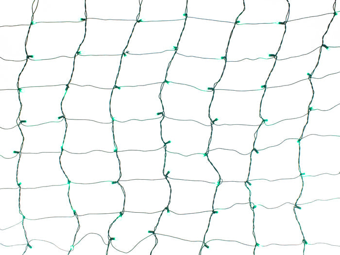 4'x6' 5mm Green LED Net Lights on Green Wire