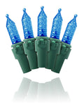 4'x6' M5 Blue LED Net Lights with Green Wire